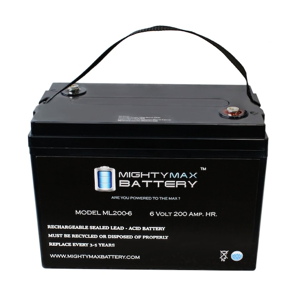 Mighty Max Battery 6V 200AH SLA Battery Replacement for Emergency Lighting - ML200-625