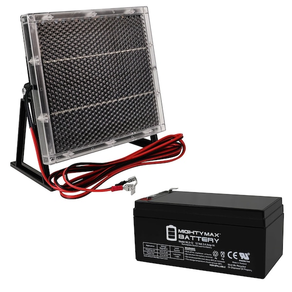 Mighty Max Battery 12V 3AH SLA Replacement Battery for Life Care 900 Volumetric Pump With 12V Solar Panel - MAX3948664