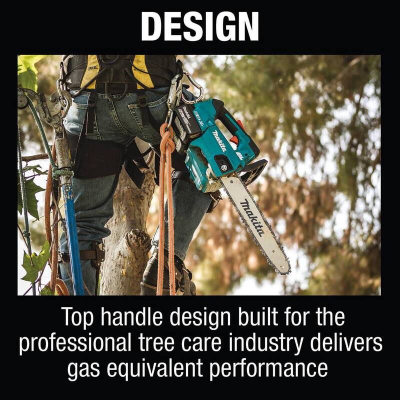 Si marca especifica del producto: Makita LXT 16 in. 18V X2 (36V) Sierra de cadena inalámbrica de litio sin escobillas con mango superior Kit 5.0Ah con paquete de batería 18V LXT 5.0Ah (2 piezas) - XCU09PTBL1850B2