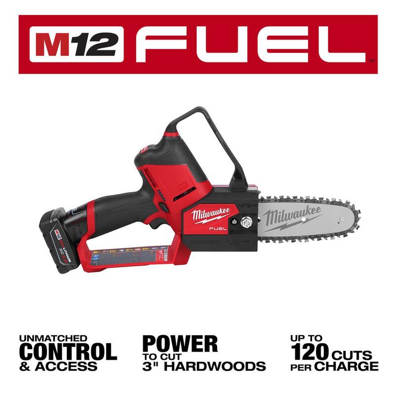 Kit de motosierra con batería sin escobillas Milwaukee M18 FUEL de 16 pulg. y 18 V de iones de litio y Kit Combo M12 FUEL HATCHET (2 herramientas) - 2727-21HD-2527-21