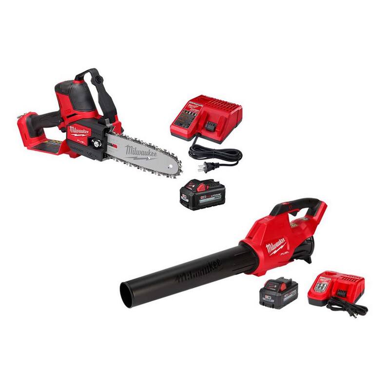Milwaukee M18 FUEL 8 in. 18V Lithium-Ion Brushless Cordless HATCHET Pruning Saw Kit w/Blower, 8.0 Ah, 6.0 Ah Battery, (2) Charger - 3004-21P-2724-21HD

Kit de sierra de poda inalámbrica con tecnología Brushless de 18V y 8 pulgadas Milwaukee M18 FUEL HATCHET con soplador, baterías de 8.0 Ah y 6.0 Ah, (2) cargadores - 3004-21P-2724-21HD