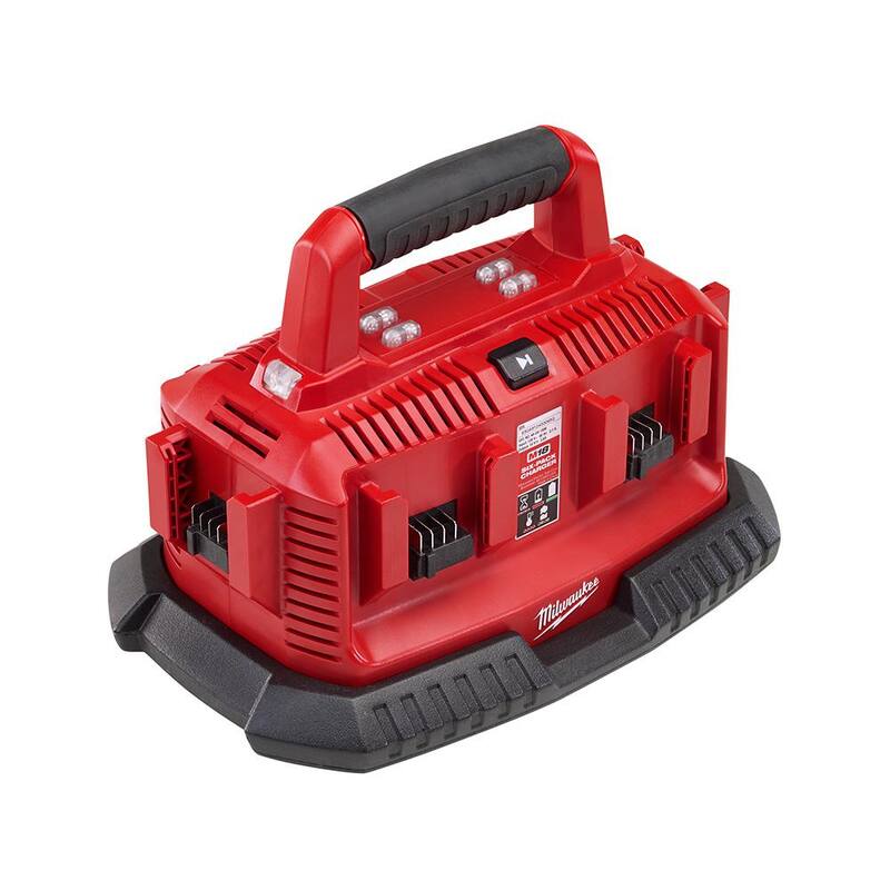 Motosierra sin escobillas de 16 pulgadas con batería de iones de litio Milwaukee M18 FUEL 18V y cargador secuencial de 6 puertos M18 - 2727-20-48-59-1806.