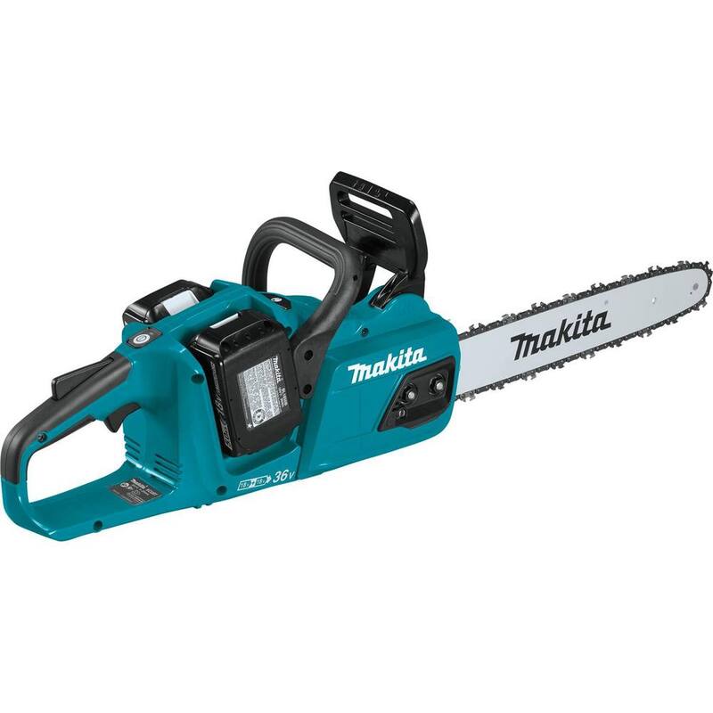 Makita LXT 14 in. 18V X2 (36V) Kit de motosierra eléctrica sin escobillas con batería (5.0Ah) con 18V LXT 5.0 Ah (paquete de 2) - XCU07PT-BL18502
