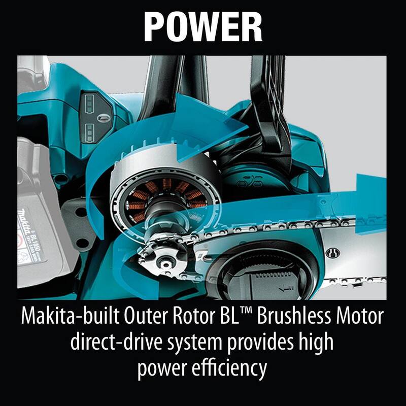 Kit de motosierra Makita 18V X2 (36V) LXT con batería Li-Ion BL (4 baterías 5.0Ah) y kit de destornillador de impacto 18V LXT de regalo (3.0Ah) - XCU04PT1-XDT131