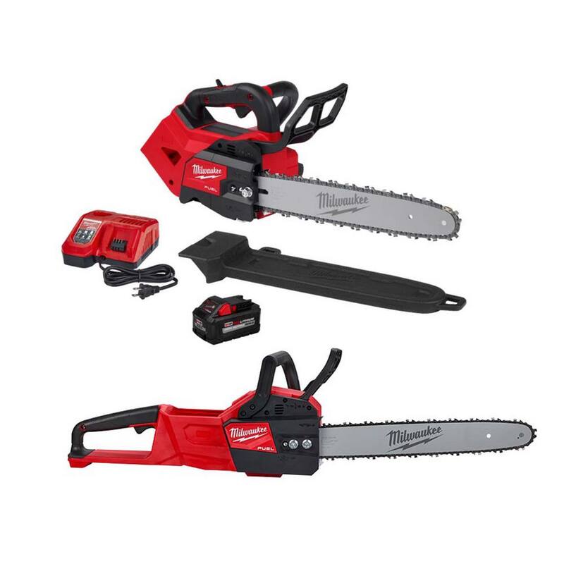 Si la marca del producto es "Milwaukee", por favor, no la traduzcas. El título traducido sería: Kit de motosierra inalámbrica Milwaukee M18 FUEL 14 in. con mango superior de 18V de iones de litio sin escobillas con batería de 8.0 Ah y motosierra de 16 in. (2 herramientas) - 2826-21T-2727-20.