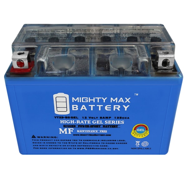 Mighty Max Battery YTX9-BS GEL 12V 8AH Battery for Polaris Outlaw 525 ATV 2008-2011 - YTX9-BSGEL167