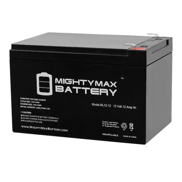 Mighty Max Battery 12V 12AH Battery Replacement for Simplex 2081-9274 + 12V Charger - ML12-12F2CHRGR601