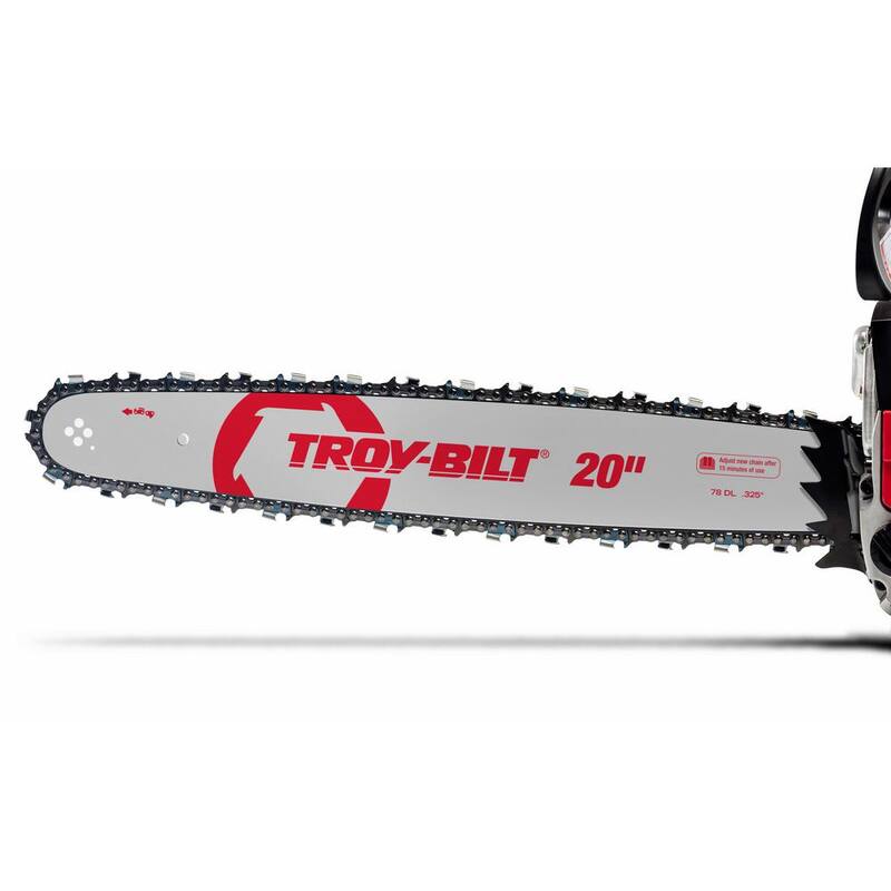 Troy-Bilt 20 in. 46 cc Gas 2-Cycle Chainsaw with Automatic Chain Oiler and Heavy-Duty Carry Case Included - TB4620C

Troy-Bilt 20 pulgadas 46 cc Gasolina Sierra de Cadena de 2 Tiempos con Lubricador Automático de Cadena y Estuche Resistente incluido - TB4620C