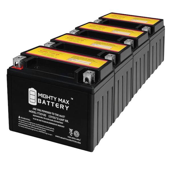 Mighty Max Battery YTX9-BS 12V 8AH Battery for Honda EU3000 2011 - 4PK - MAX3472052