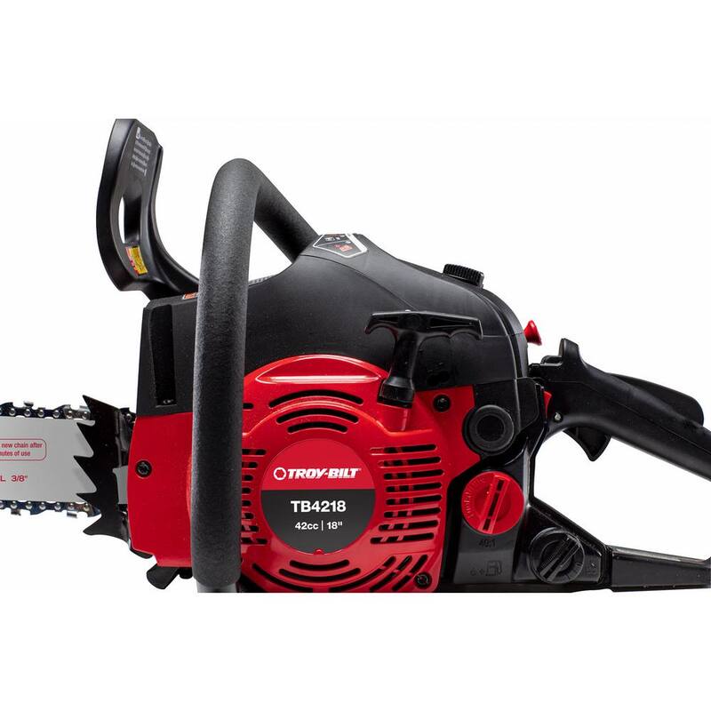 Troy-Bilt 18 pulgadas 42 cc Motosierra de Gasolina Ligera de 2 Tiempos con Lubricador Automático de Cadena - TB4218