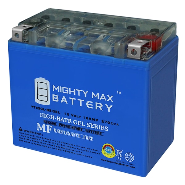 Mighty Max Battery YTX20L-BS GEL Battery for Triumph 1215cc Tiger Explorer 2012-2016 - YTX20L-BSGEL209