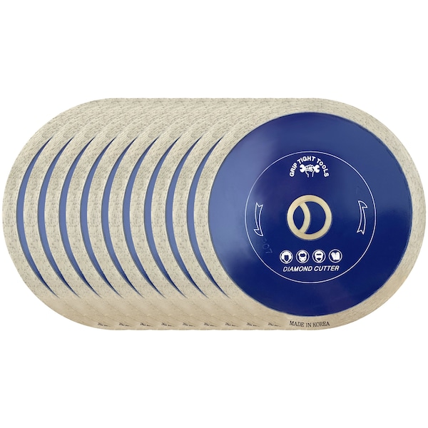 Grip Tight Tools 4 in. Professional Continuous Rim Tile Cutting Diamond Blade, 10PK - B1507-10