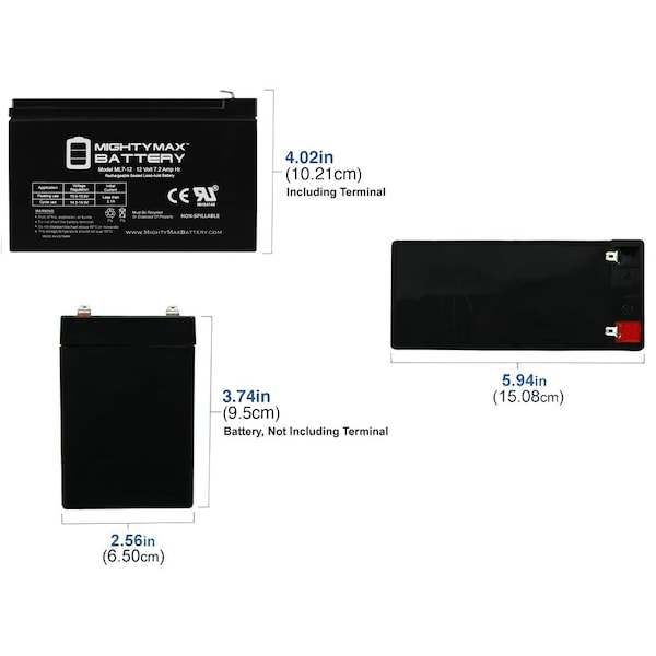 Mighty Max Battery 12V 7.2AH Battery Replaces PowerWare PW9120-1000VA With Solar Panel - MAX3971738
