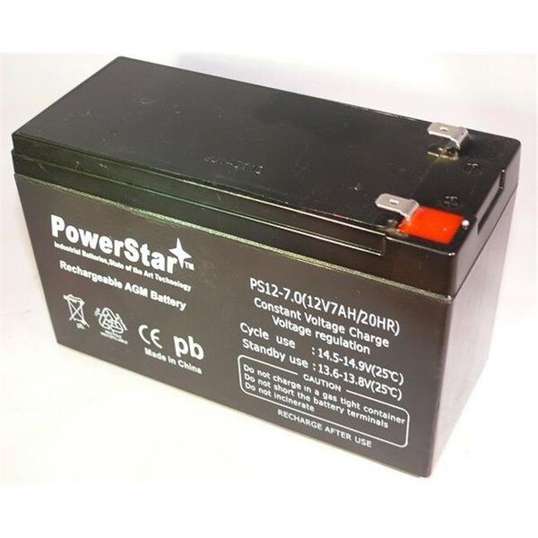 Batteryjack PowerStar PS12-7-20 UB1270 Verizon FIOS Relplacement Battery 12V; 7Ah Rechareable Battery - PS12-7-20