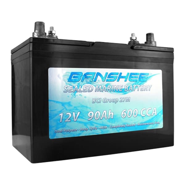 Plugit Bci No. 27 Marine Starting & Deep Cycle Dual Terminal Sealed AGM Battery - PL3359732