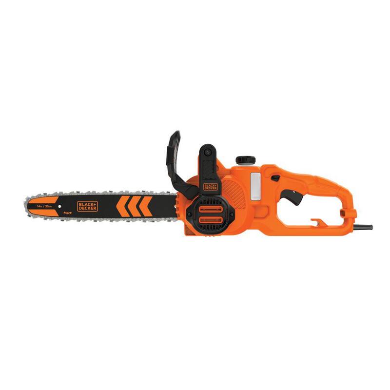 BLACK+DECKER 14 in. 8 AMP Motosierra eléctrica con cable y mango trasero con engrasador automático - BECS600