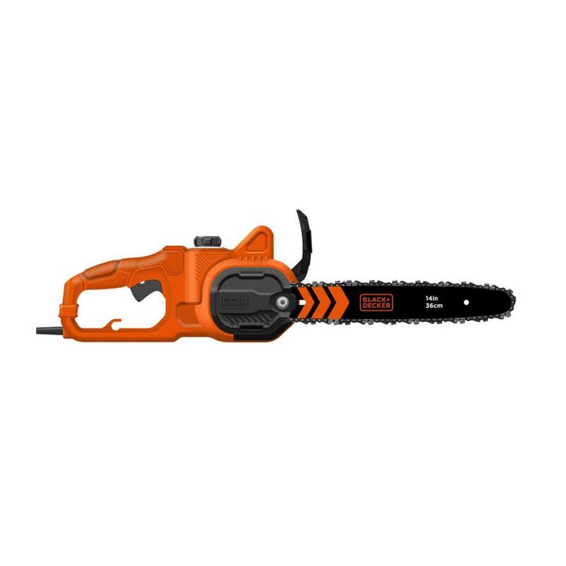 BLACK+DECKER 14 in. 8 AMP Motosierra eléctrica con cable y mango trasero con engrasador automático - BECS600