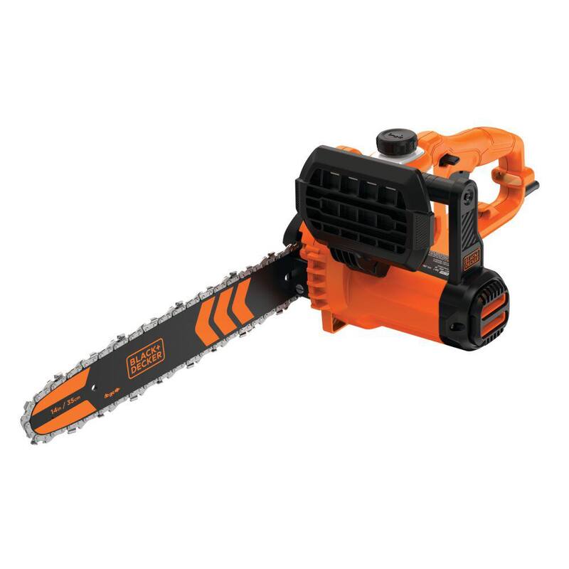 BLACK+DECKER 14 in. 8 AMP Motosierra eléctrica con cable y mango trasero con engrasador automático - BECS600