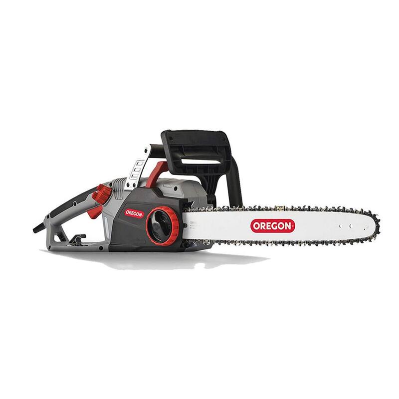 Motosierra eléctrica con cable de 15 amperios Oregon CS1500 Autoafilado, barra de 18 pulgadas, equipada con cadena PowerSharp - 603352