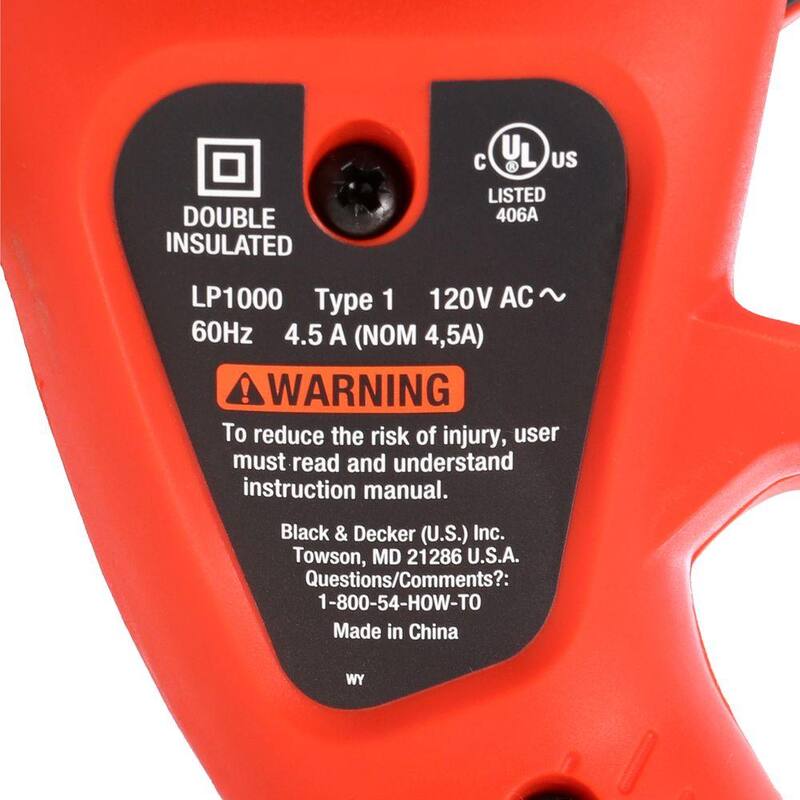 BLACK+DECKER 6 in. 4.5 AMP Podadora de jardín eléctrica con cable Alligator - LP1000