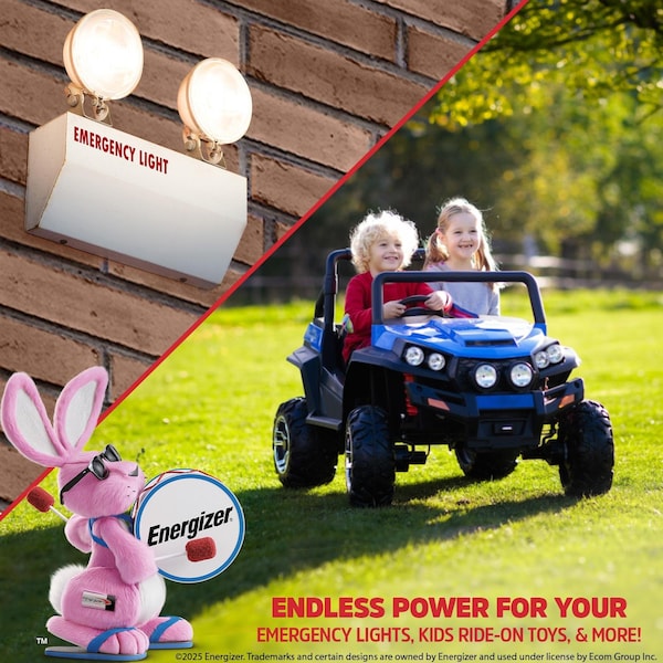Energizer EN4.5-6, 6 Volt 4.5 Amp Hr, Long Lasting Sealed Lead Acid AGM Rechargeable Battery - EN4098452