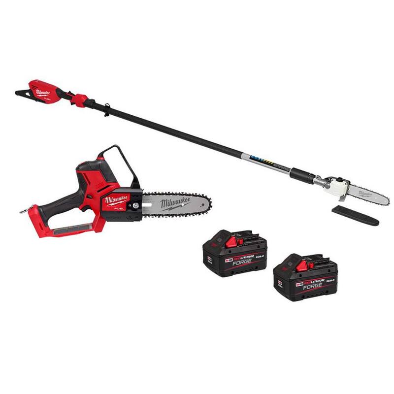 Milwaukee M18 Fuel 18-Volt Lith-Ion Brushless 8 in. Hatchet Pruning Saw M18 FUEL Telescoping Pole Saw, 2 M18 Forge 8.0 Ah Battery - 3004-20-3013-20-48-11-1881-48-11-1881

Si necesitas ayuda con la marca específica del producto, por favor házmelo saber.