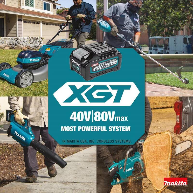 Makita XGT 18 pulgadas 40V max Kit de motosierra eléctrica inalámbrica Brushless (5.0Ah) con batería 40V Max XGT 4.0Ah - GCU06T1-BL4040
