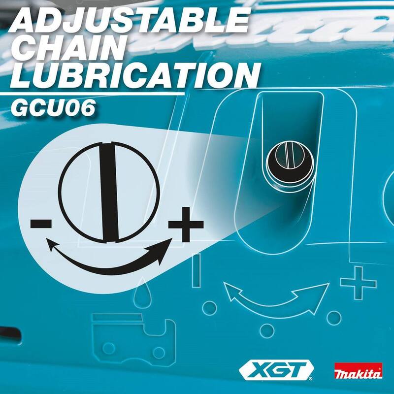 Makita XGT 18 pulgadas 40V max Kit de motosierra eléctrica inalámbrica Brushless (5.0Ah) con batería 40V Max XGT 4.0Ah - GCU06T1-BL4040