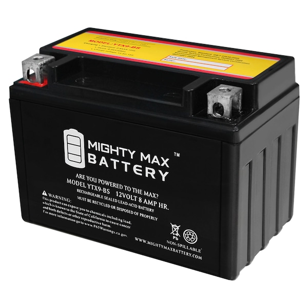 Mighty Max Battery YTX9-BS SLA Battery for EverStart ES9BS Powersport - YTX9-BS345