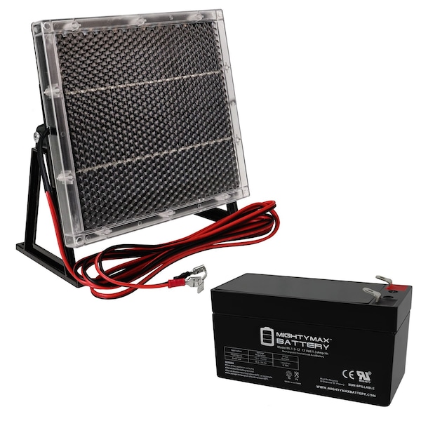 Mighty Max Battery 12V 1.3Ah Battery Replaces Koyosonic NP1.3-12 With Solar Panel Charger - MAX3961296