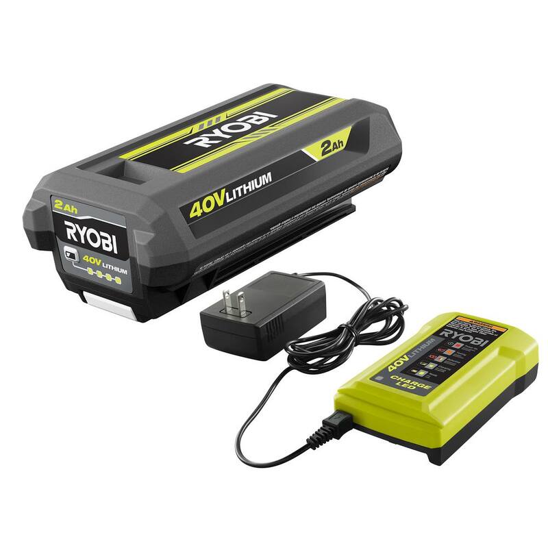 Motosierra de poste inalámbrica con batería de 40V de 10 pulgadas y 2.0 Ah con cargador - RY40560