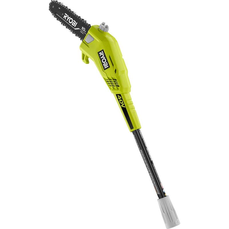 Motosierra de poste inalámbrica con batería de 40V de 10 pulgadas y 2.0 Ah con cargador - RY40560