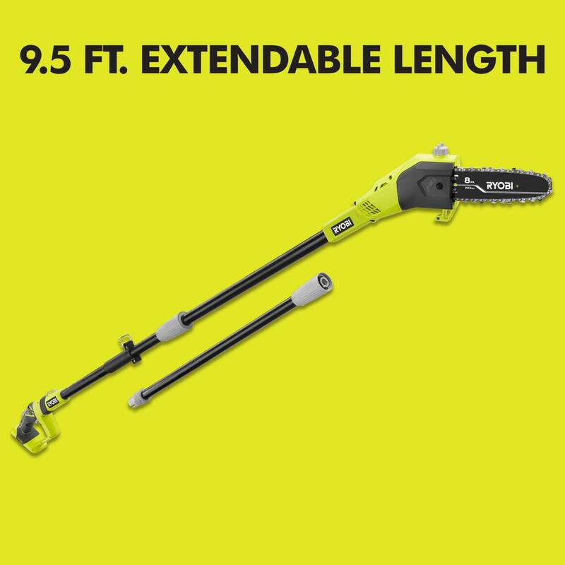 RYOBI ONE+ 18V 8 pulg. Sierra de poste inalámbrica con batería de 1.3 Ah y cargador - P4361