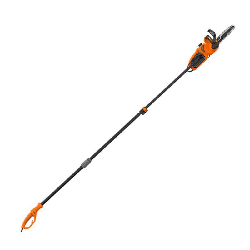 Si seleccionamos replicar el mismo texto sin traducir la marca del producto, tendríamos lo siguiente:

BLACK+DECKER 10 in. 8 AMP Corded Electric Chainsaw with Pole Attachment - BECSP601

Esta frase se traduce como:

Sierra eléctrica con cable BLACK+DECKER de 10 pulgadas y 8 amperes con accesorio de poste - BECSP601.