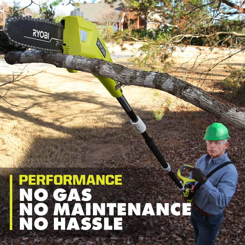 RYOBI 40V 10 pulgadas Sierra de poste inalámbrica con batería (herramienta solamente) - RY40506BTL