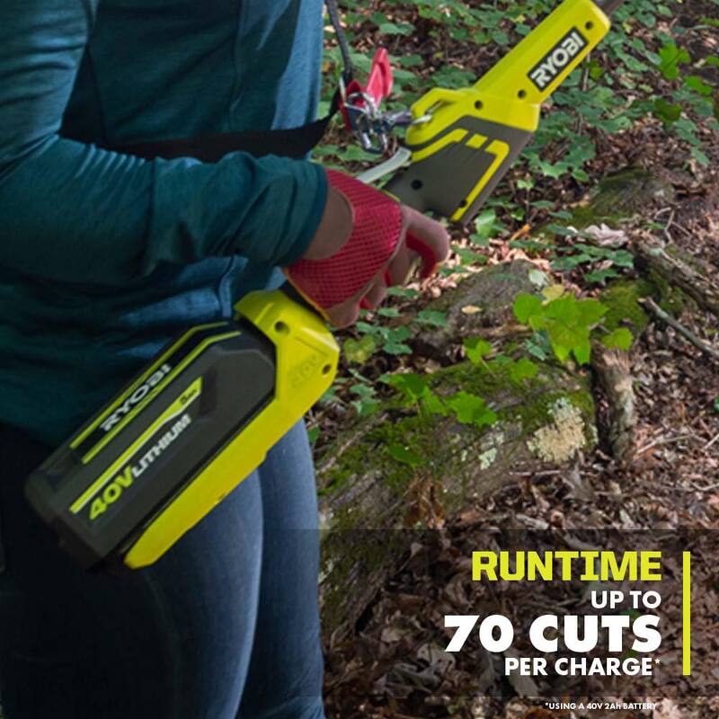 RYOBI 40V 10 pulgadas Sierra de poste inalámbrica con batería (herramienta solamente) - RY40506BTL
