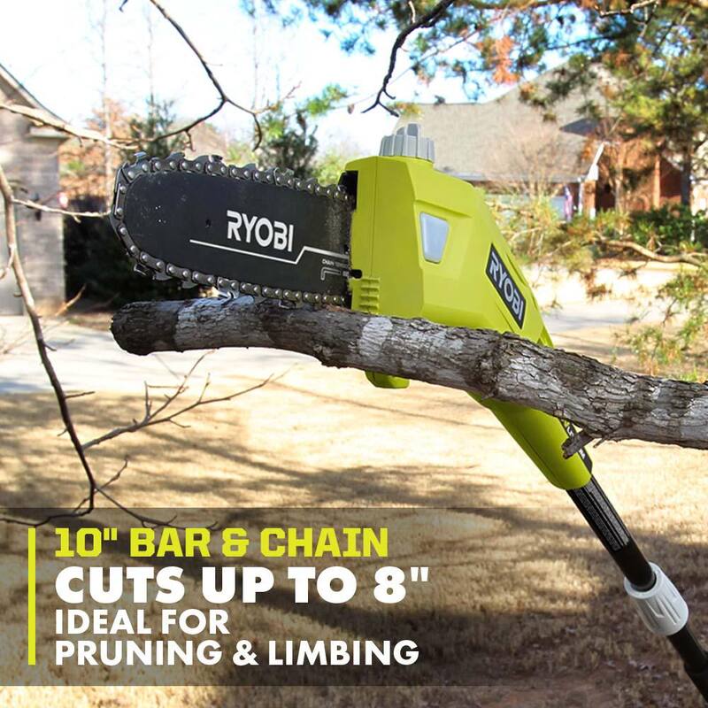 RYOBI 40V 10 pulgadas Sierra de poste inalámbrica con batería (herramienta solamente) - RY40506BTL
