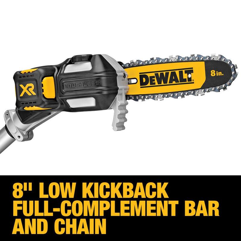 DEWALT 20V MAX 8 pulgadas. Kit de sierra de poste inalámbrica sin escobillas con batería y cargador (1) de 4 Ah - DCPS620M1
