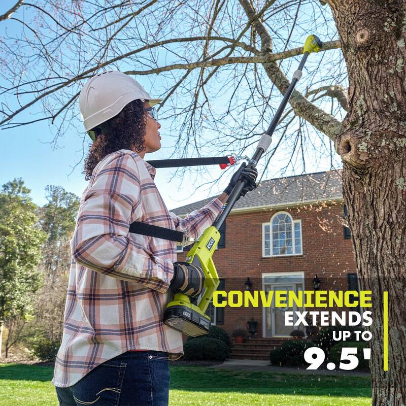 RYOBI ONE+ 18V 8 in. Sierra de poste inalámbrica sin aceite con batería de 1.5 Ah y cargador - P2510