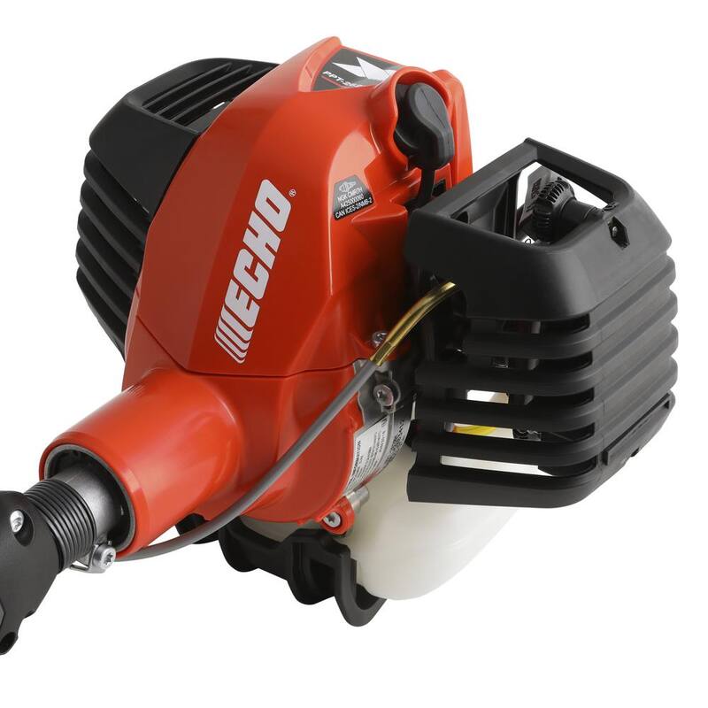 ECHO 12 pulgadas. Sierra eléctrica con poste telescópico de la serie X de 25.4 cc de gasolina de 2 tiempos con mango en línea y eje que se extiende hasta 12.1 pies - PPT-2620H
