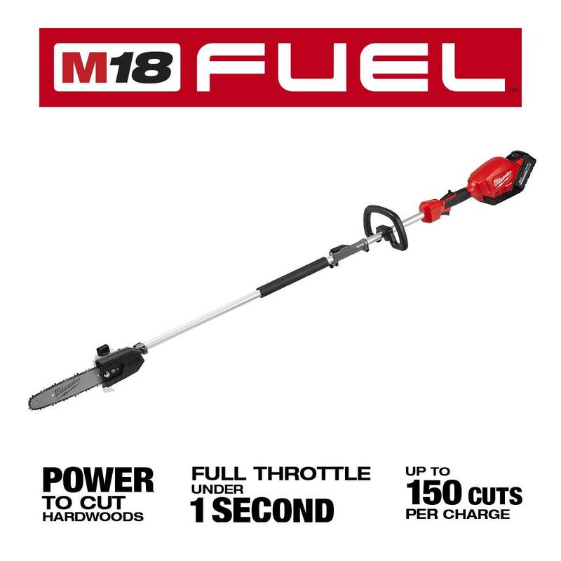 Si. Kit de sierra de poste inalámbrica eléctrica con batería de iones de litio de 18 V y sin escobillas Milwaukee M18 FUEL de 10 pulgadas con accesorio de recortadora de hilo/recortadora de setos/bordeadora - 2825-21PS-49-16-2717-49-16-2718-49-16-27