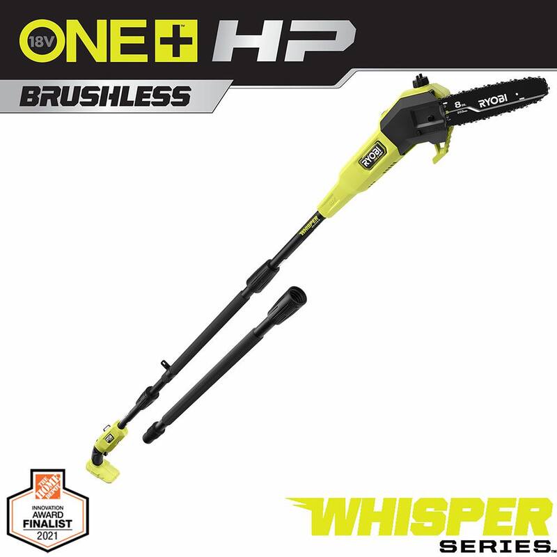 RYOBI ONE+ HP 18V Brushless Whisper Series Sierra de poste inalámbrica de batería de 8 pulgadas (Herramienta solamente) - P2508BTL