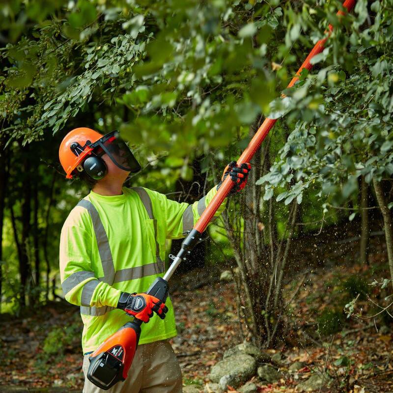 ECHO eFORCE 10 in. 56V X Series Cordless Battery 12 ft. Telescoping Shaft Power Pole Saw con batería de 5.0Ah y cargador rápido - DPPT-2600HR2
