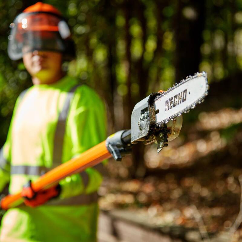 ECHO eFORCE 10 in. 56V X Series Cordless Battery 12 ft. Telescoping Shaft Power Pole Saw con batería de 5.0Ah y cargador rápido - DPPT-2600HR2