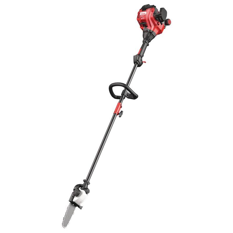 Podadora de poste de gasolina de 25cc y 2 tiempos de Troy-Bilt de 8 pulgadas con lubricador automático de cadena y capacidad de accesorios - TB25PS