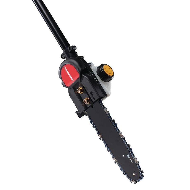 Podadora de poste de gasolina de 25cc y 2 tiempos de Troy-Bilt de 8 pulgadas con lubricador automático de cadena y capacidad de accesorios - TB25PS