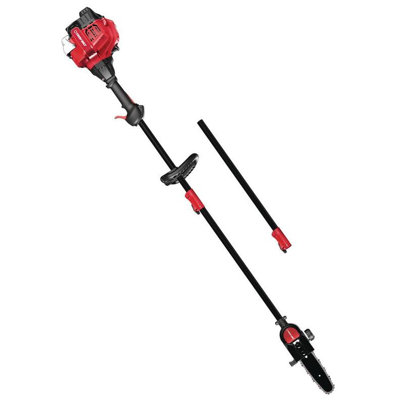 Podadora de poste de gasolina de 25cc y 2 tiempos de Troy-Bilt de 8 pulgadas con lubricador automático de cadena y capacidad de accesorios - TB25PS
