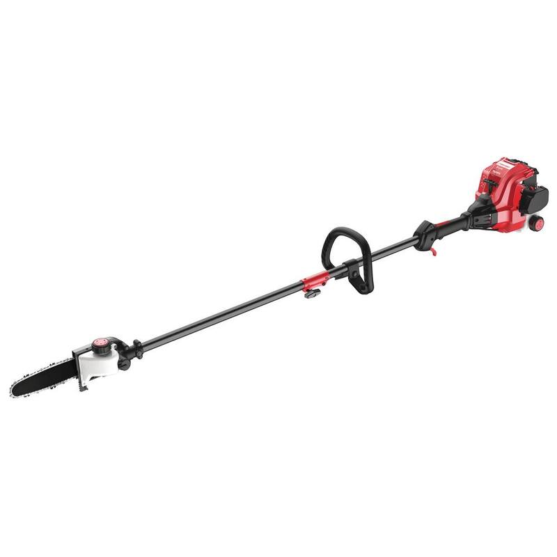 Podadora de poste de gasolina de 25cc y 2 tiempos de Troy-Bilt de 8 pulgadas con lubricador automático de cadena y capacidad de accesorios - TB25PS