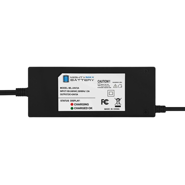 Mighty Max Battery 24V 3Amp Bruno PWC-2300 Wheelchair Scooter Battery Charger - MAX3497046
