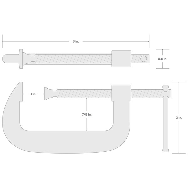 Tekton 1 Inch Malleable Iron C-Clamp - 4009